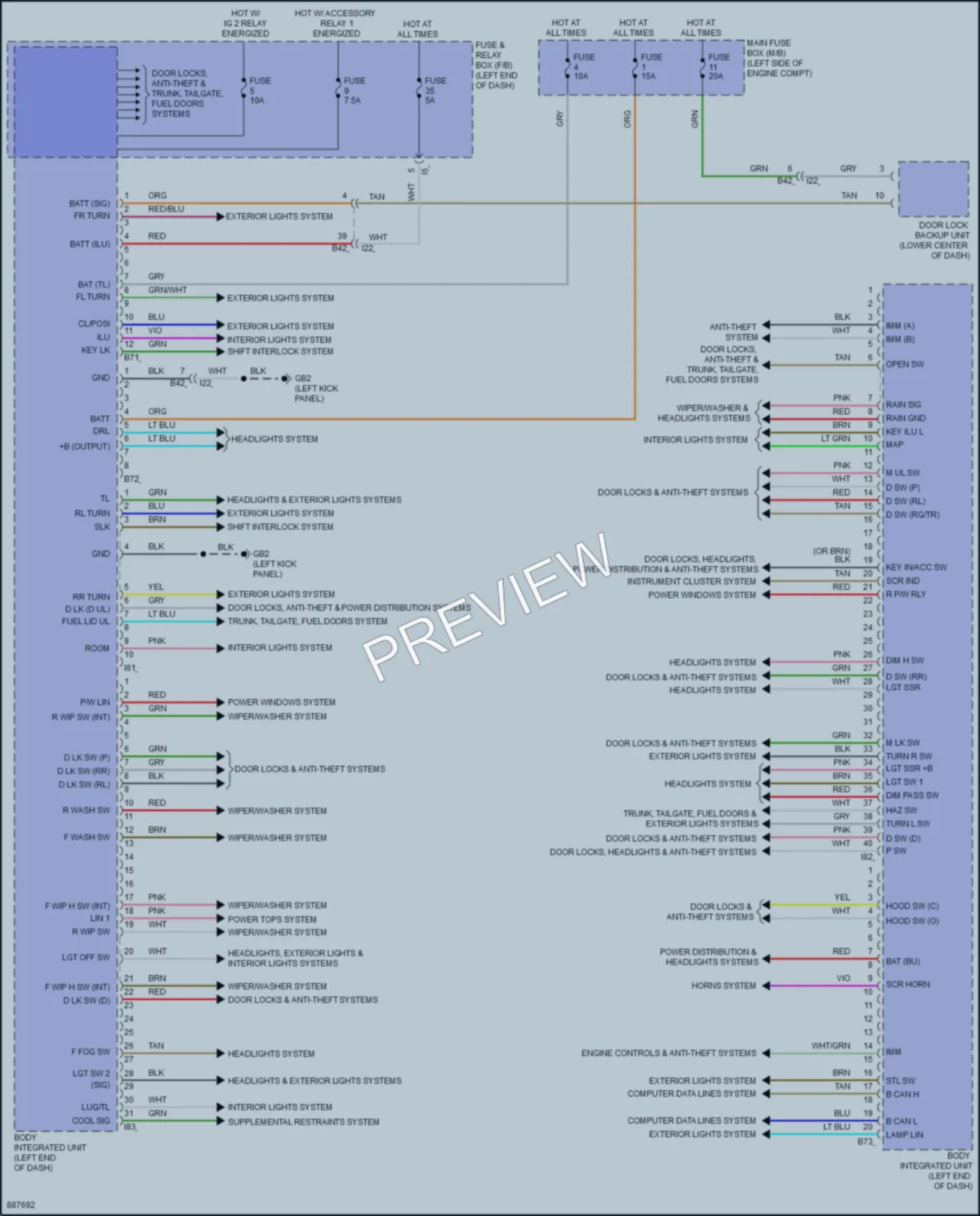 2024 Subaru Crosstrek Body Control Modules wiring diagram preview