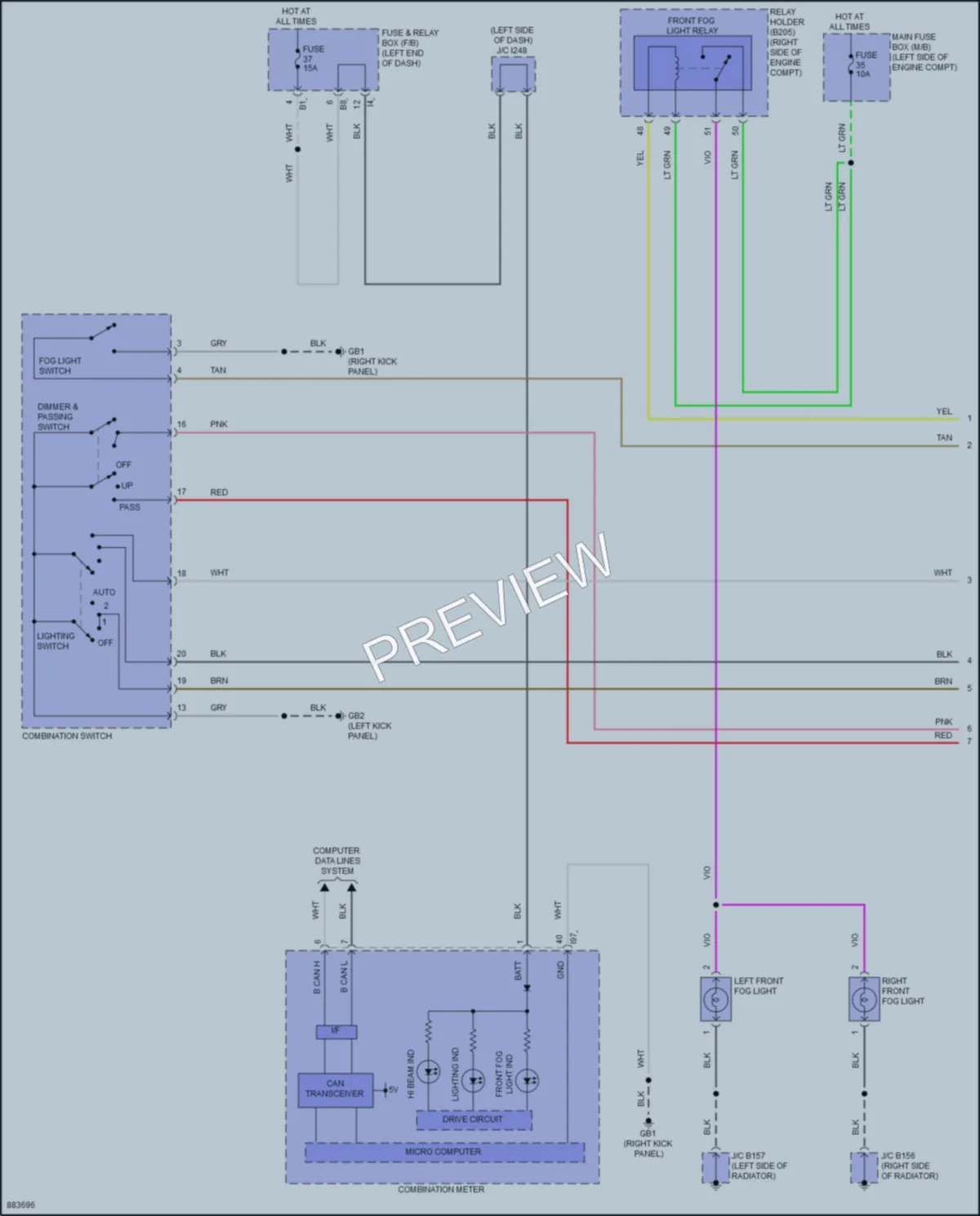 2024 Subaru Crosstrek Headlights wiring diagram preview