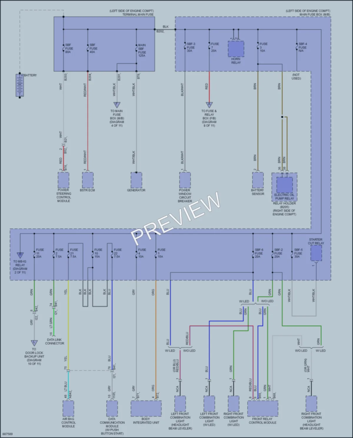 2024 Subaru Crosstrek Power Distribution wiring diagram preview