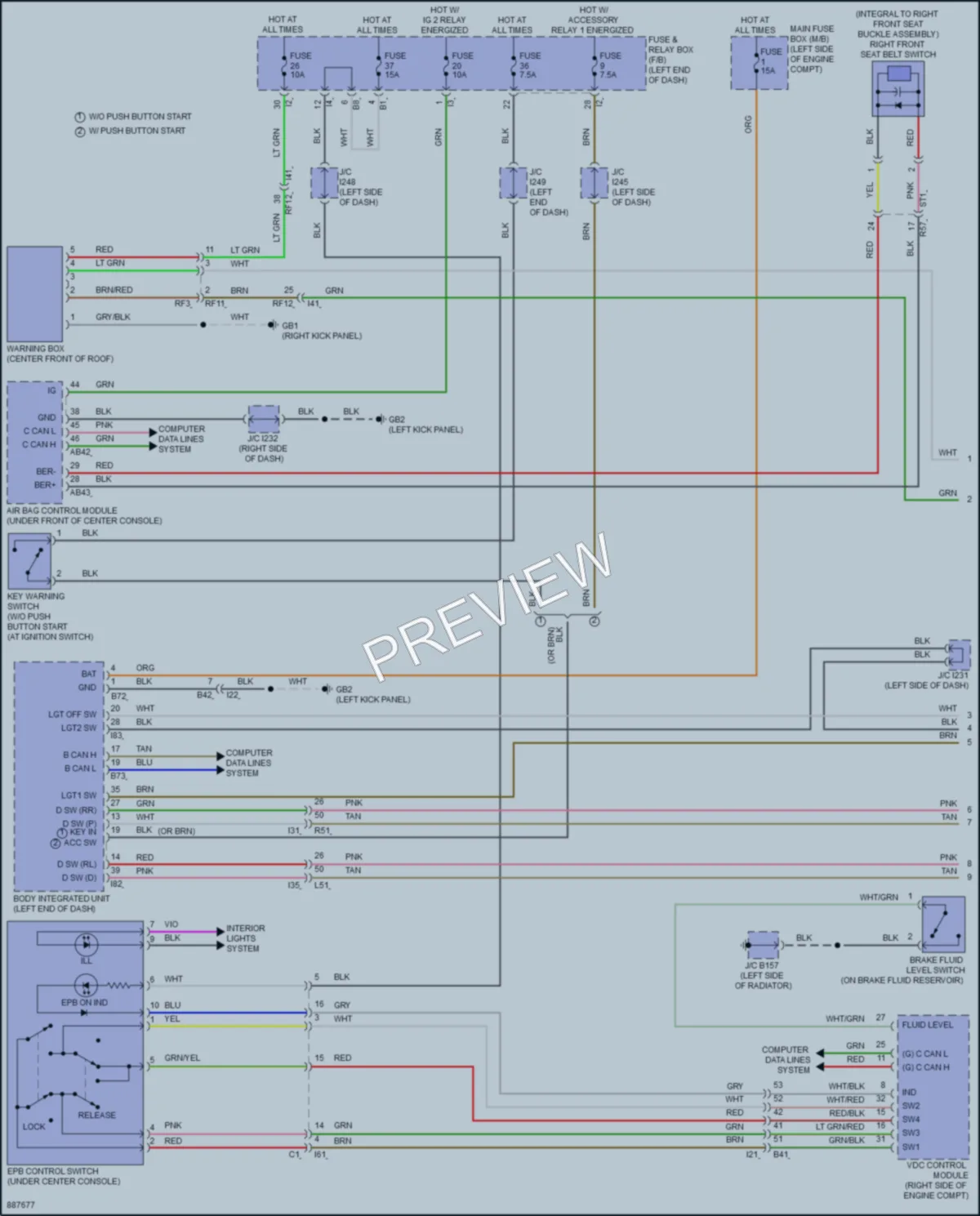 2024 Subaru Crosstrek Warning Systems wiring diagram preview