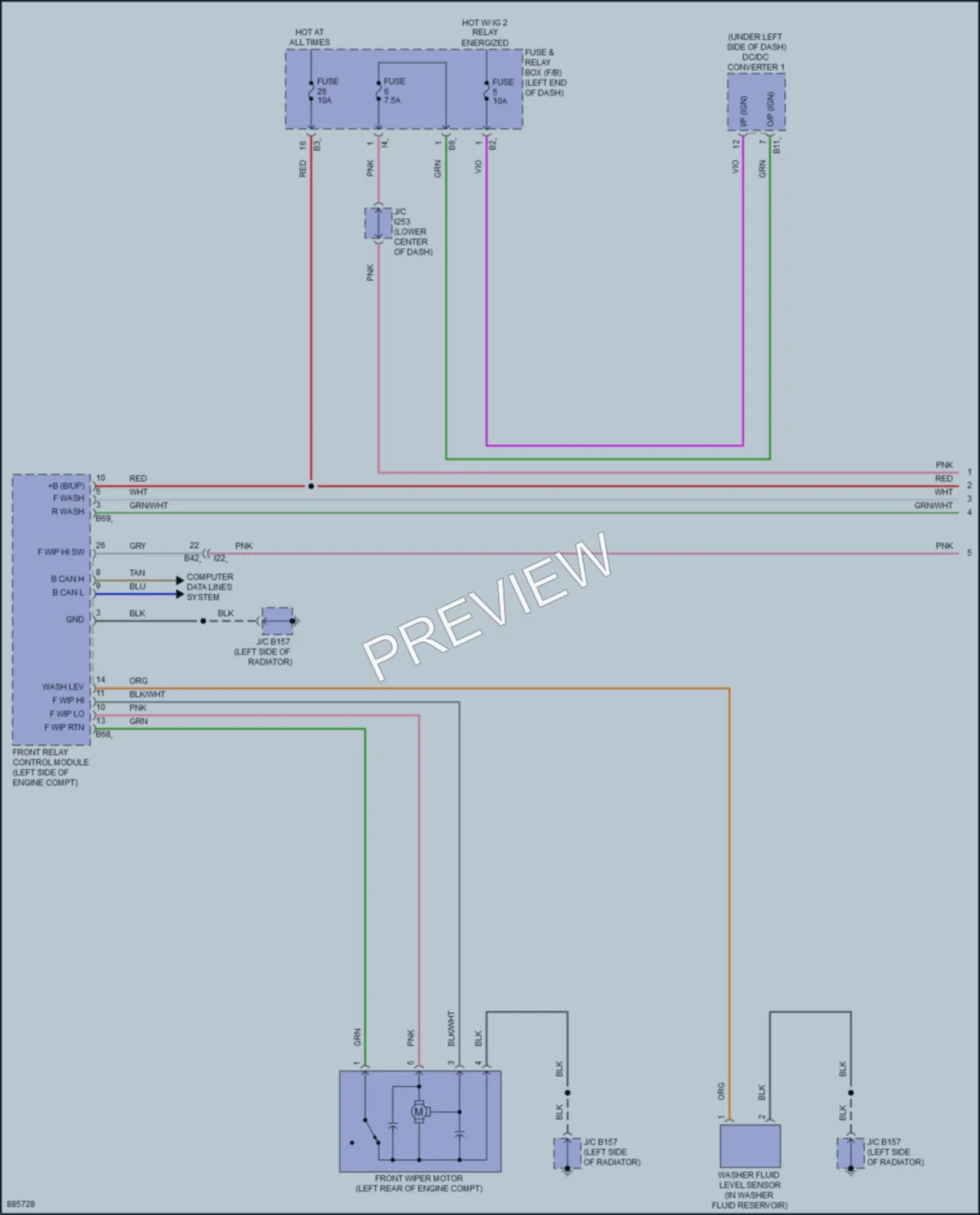2024 Subaru Crosstrek Wiper Washer wiring diagram preview