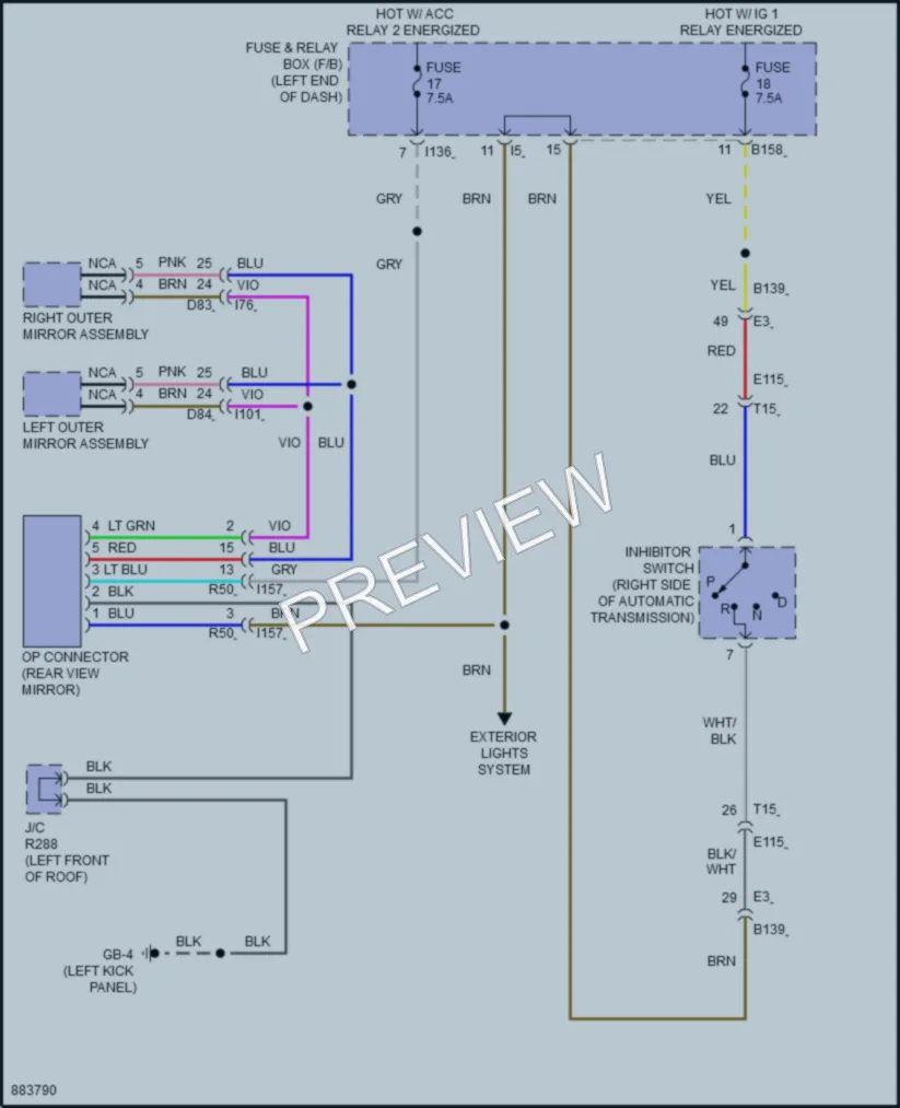2024 Subaru Forester Power Mirrors wiring diagram preview