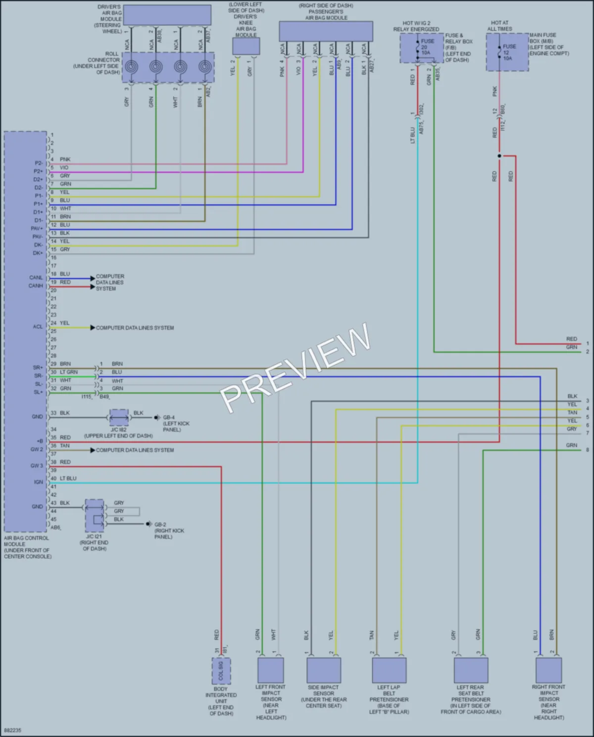 2024 Subaru Forester Supplemental Restraints wiring diagram preview