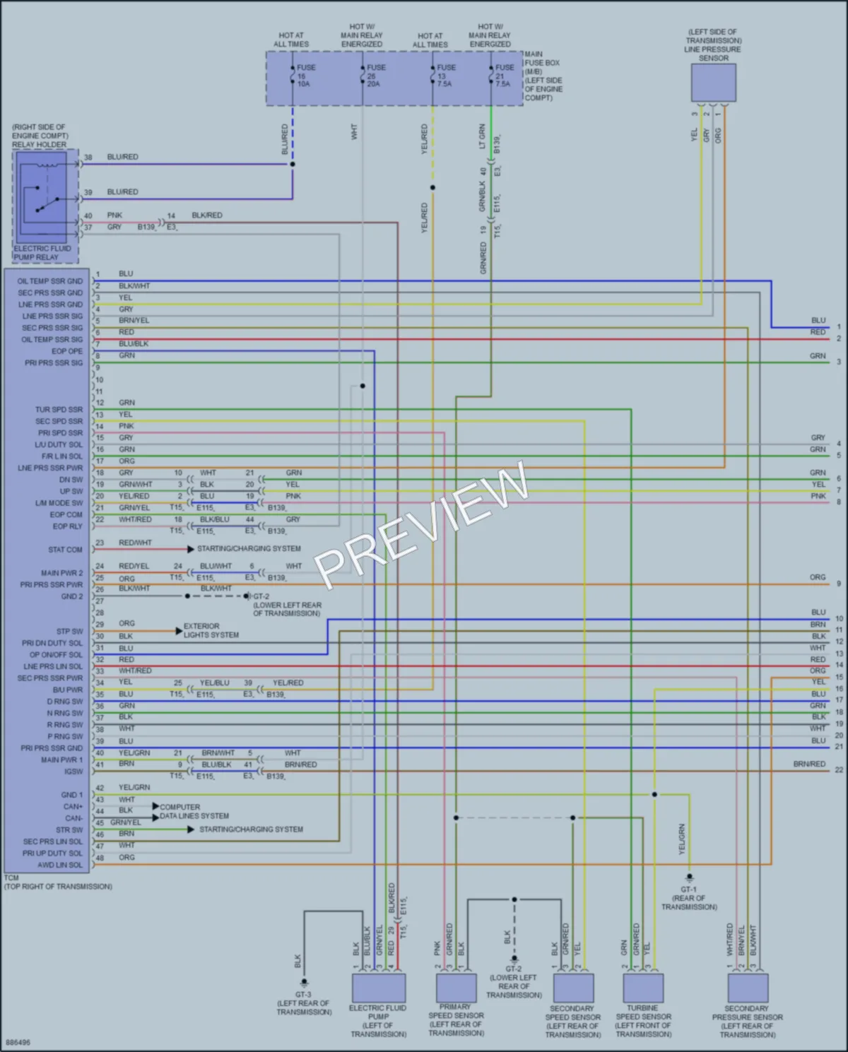 2024 Subaru Forester Transmission wiring diagram preview