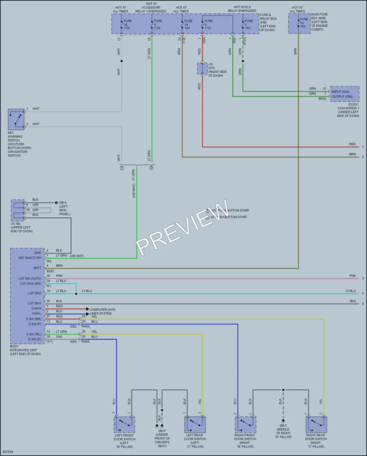 2024 Subaru Forester Warning Systems wiring diagram preview