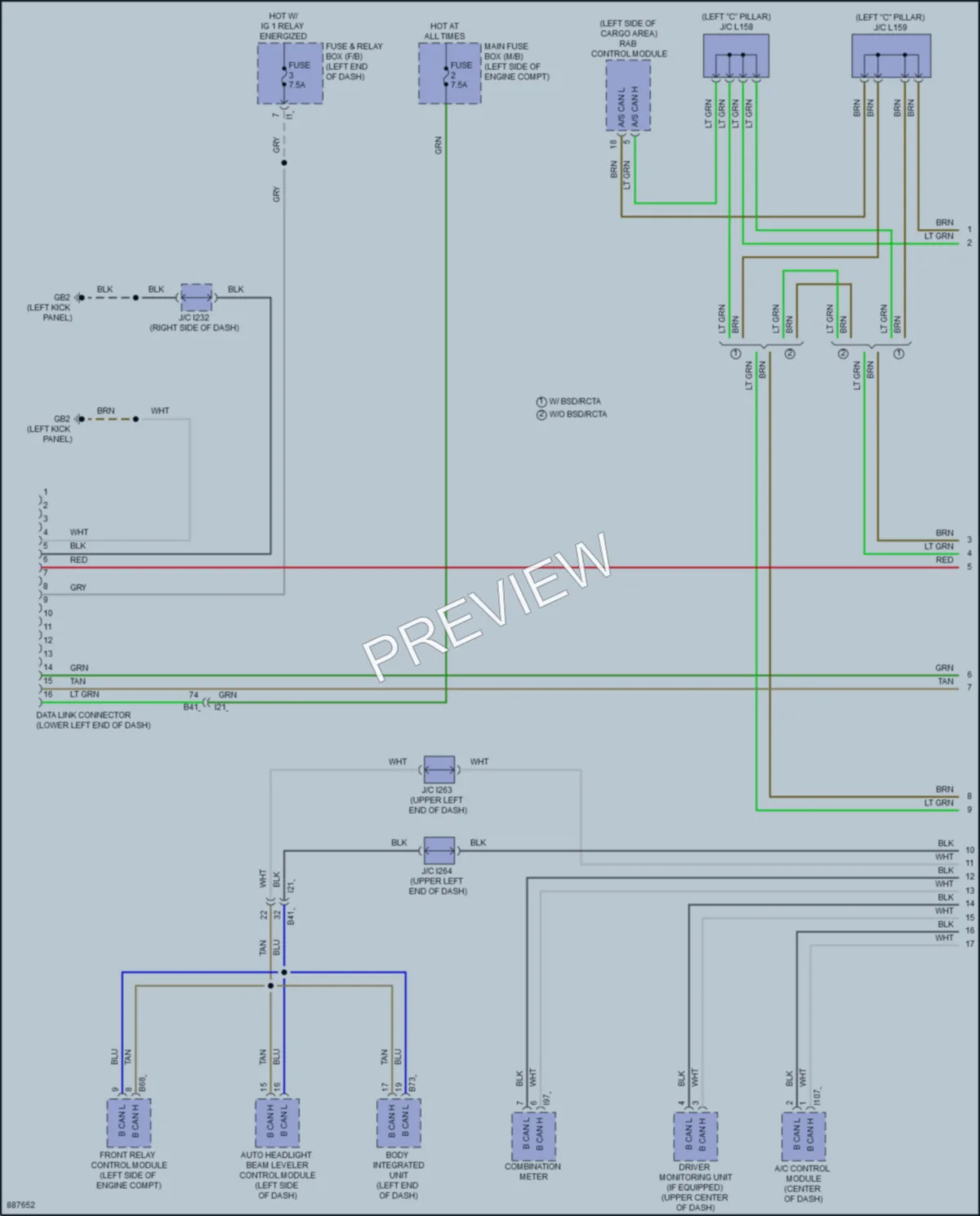 2024 Subaru Impreza Computer Data Lines wiring diagram preview