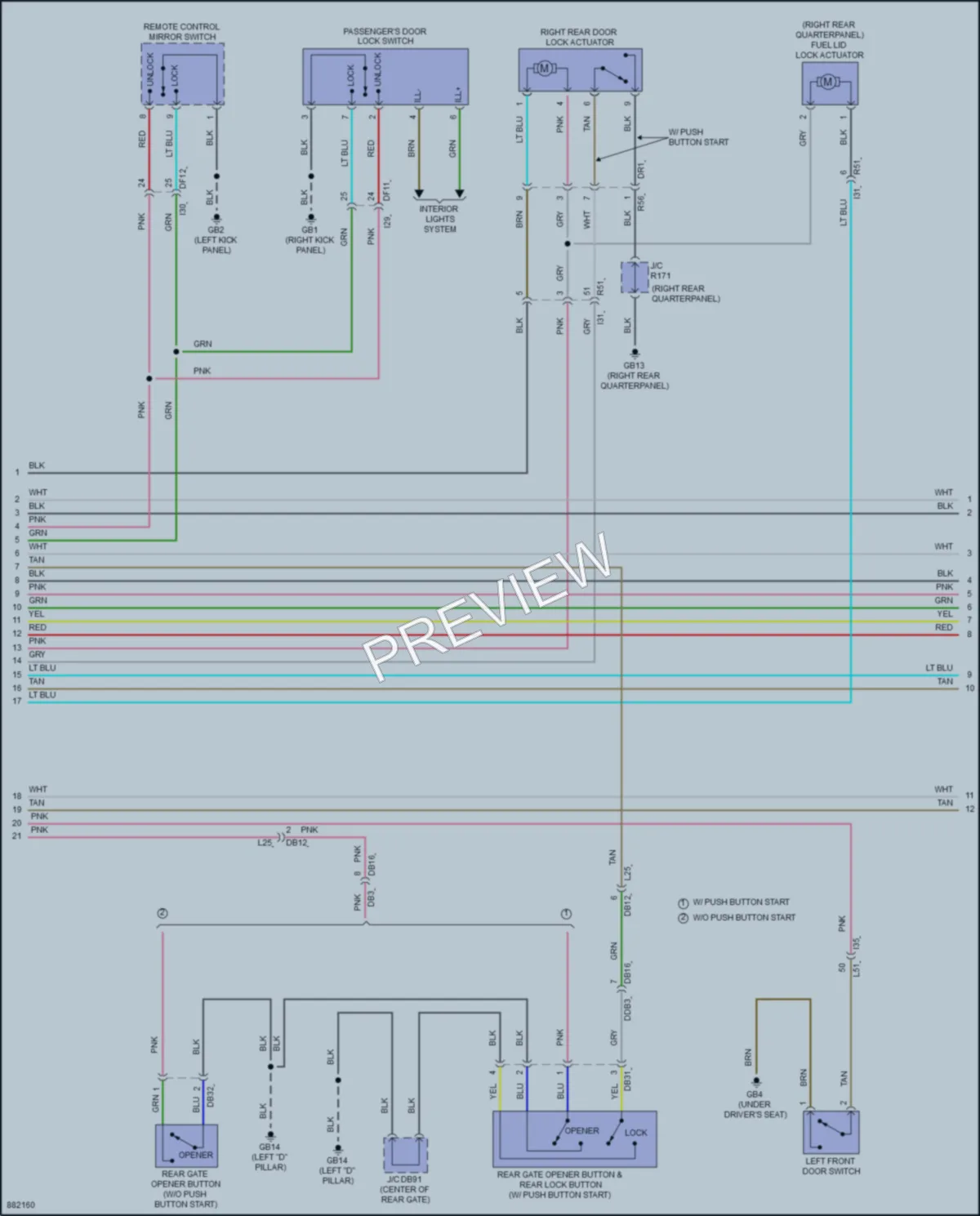 2024 Subaru Impreza Power Door Locks wiring diagram preview