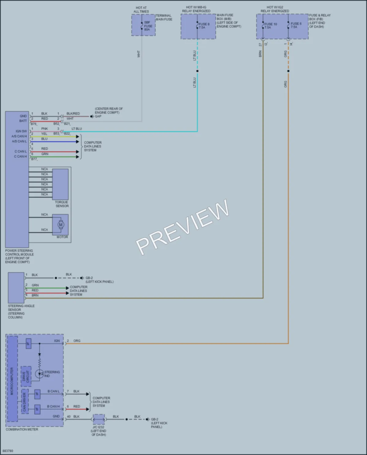 2024 Subaru Legacy Electronic Power Steering wiring diagram preview