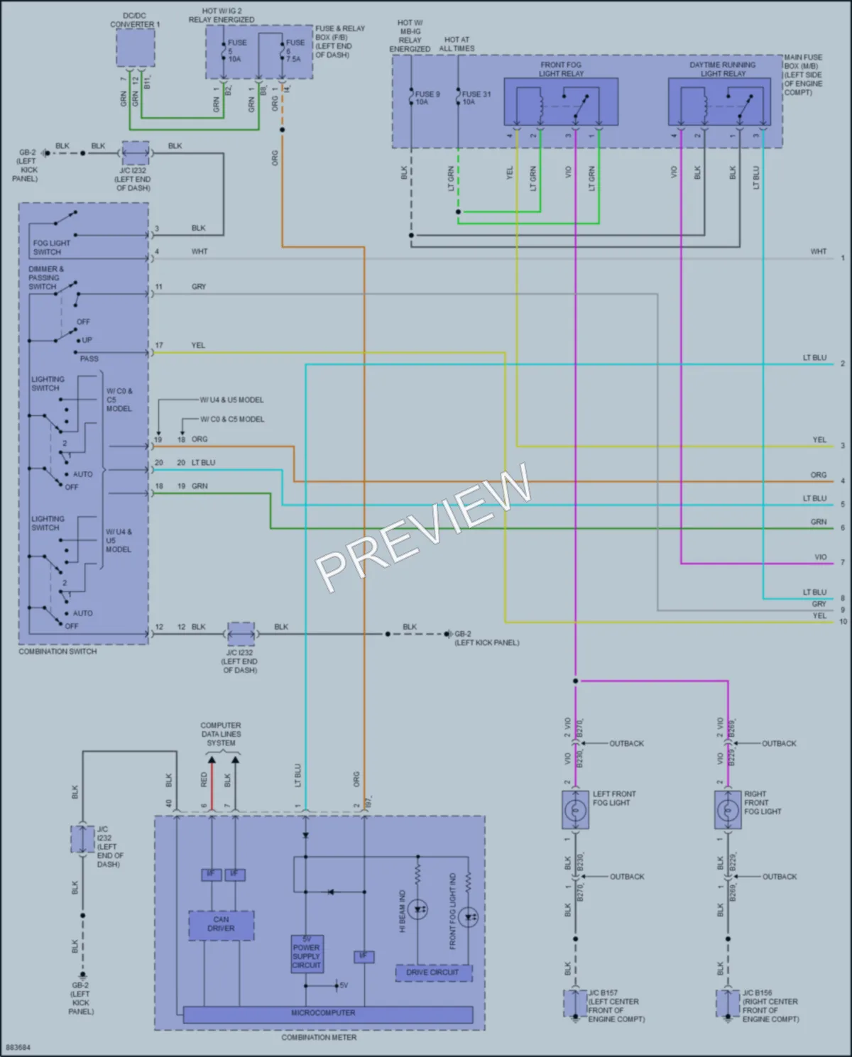 2024 Subaru Legacy Headlights wiring diagram preview
