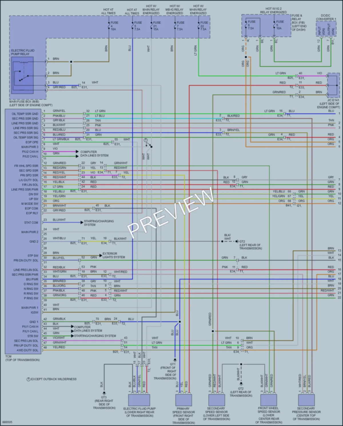 2024 Subaru Legacy Transmission wiring diagram preview