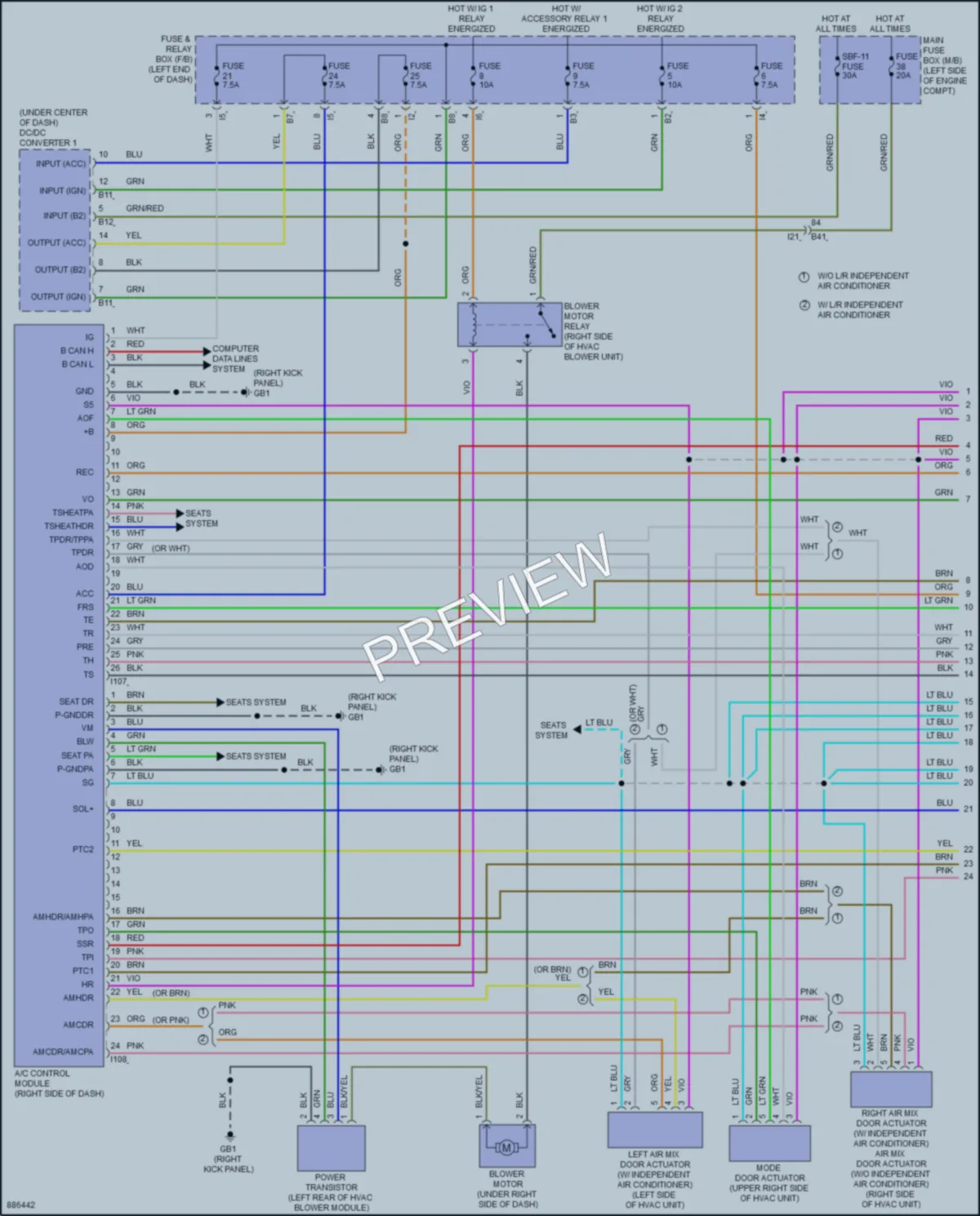 2024 Subaru Outback Air Conditioning wiring diagram preview