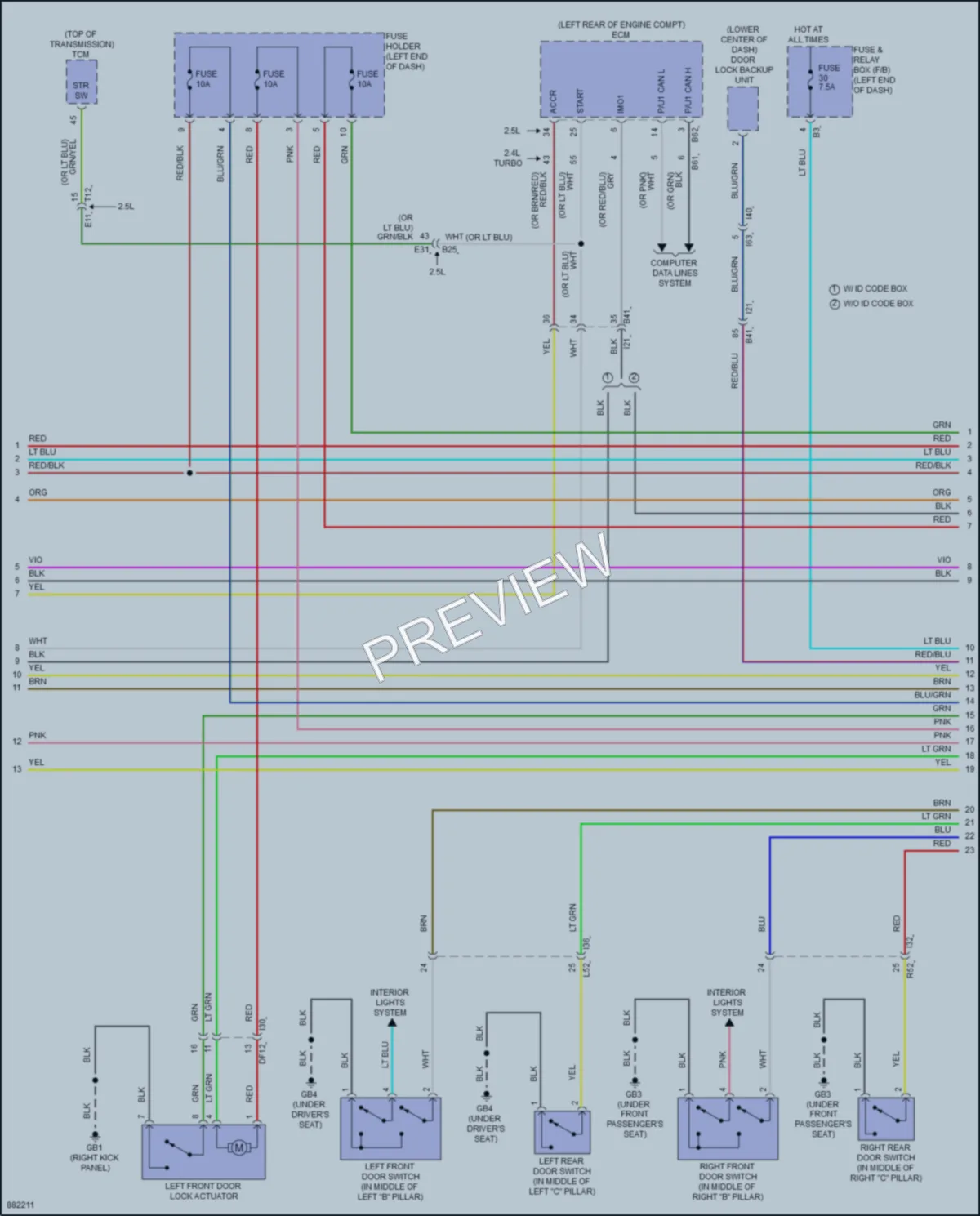 2024 Subaru Outback Anti Theft wiring diagram preview