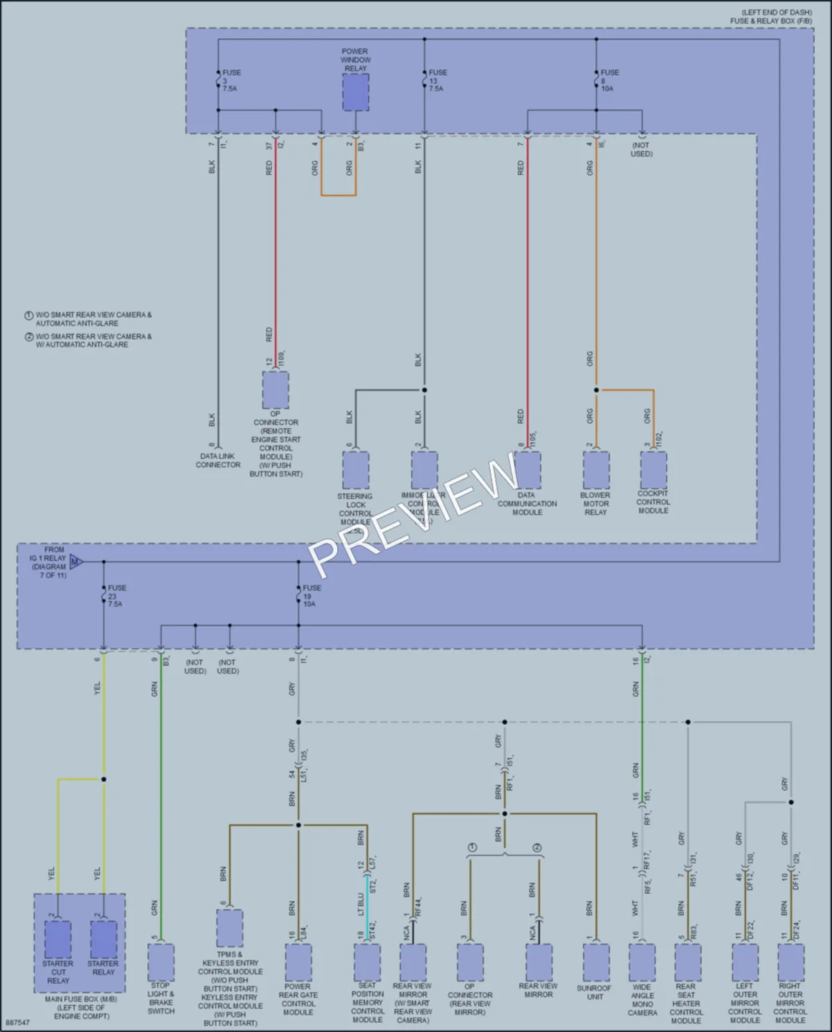 2024 Subaru Outback Power Distribution wiring diagram preview