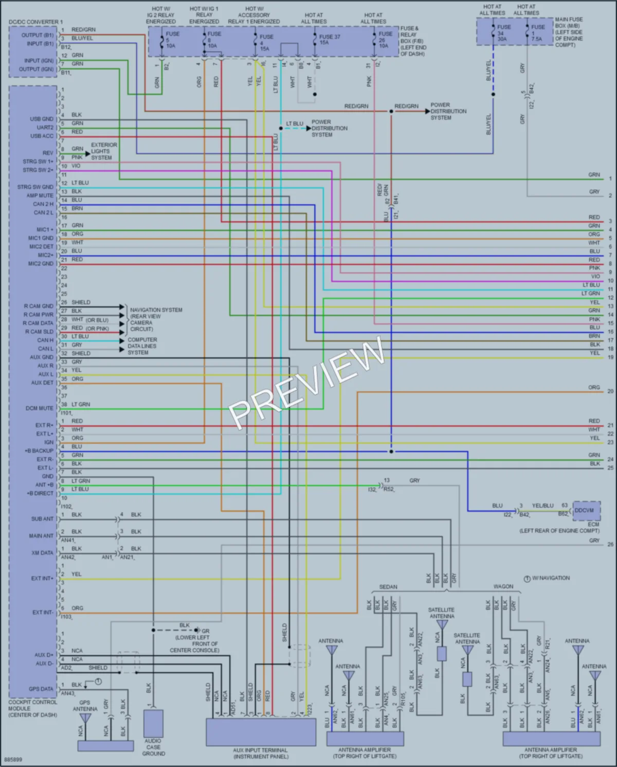 2024 Subaru Outback Radio wiring diagram preview