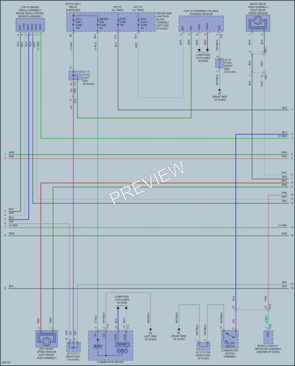 2024 Subaru Solterra Anti Lock Brakes wiring diagram preview