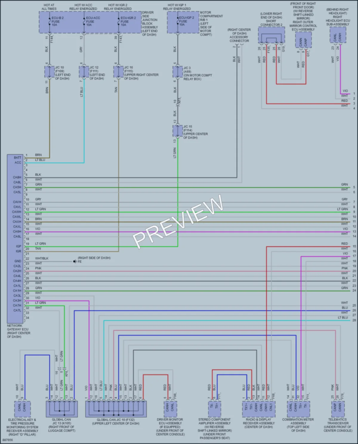 2024 Subaru Solterra Computer Data Lines wiring diagram preview