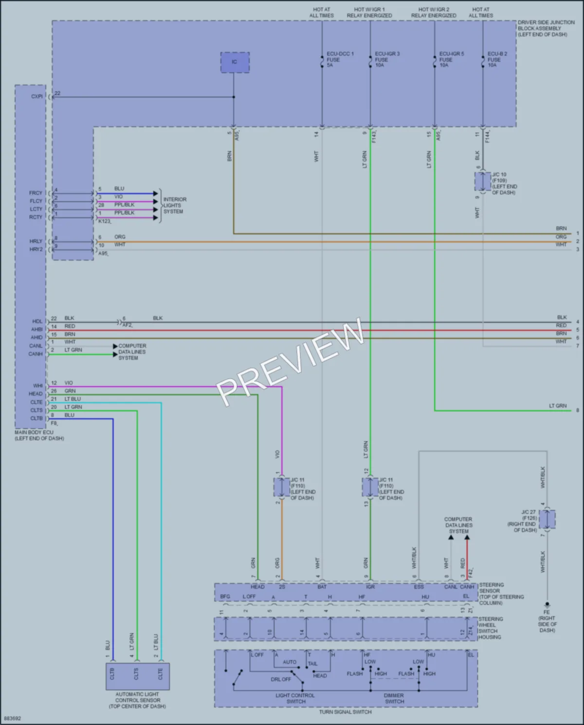 2024 Subaru Solterra Headlights wiring diagram preview