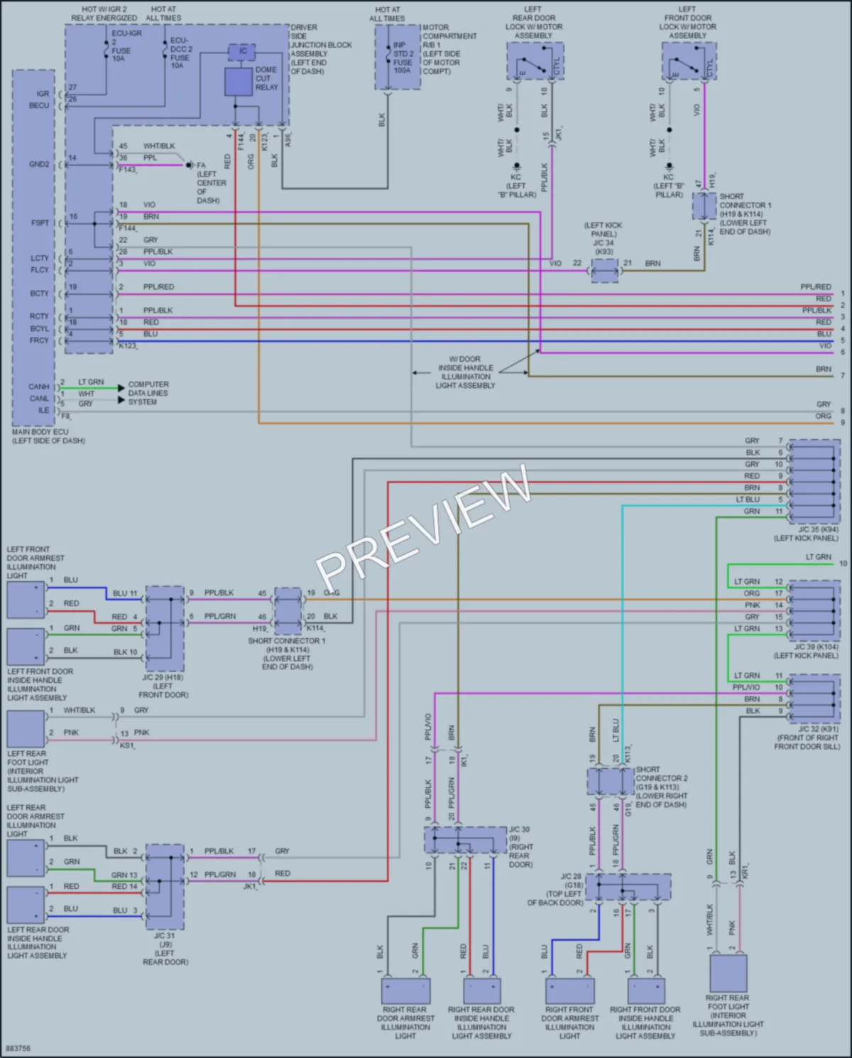 2024 Subaru Solterra Interior Lights wiring diagram preview