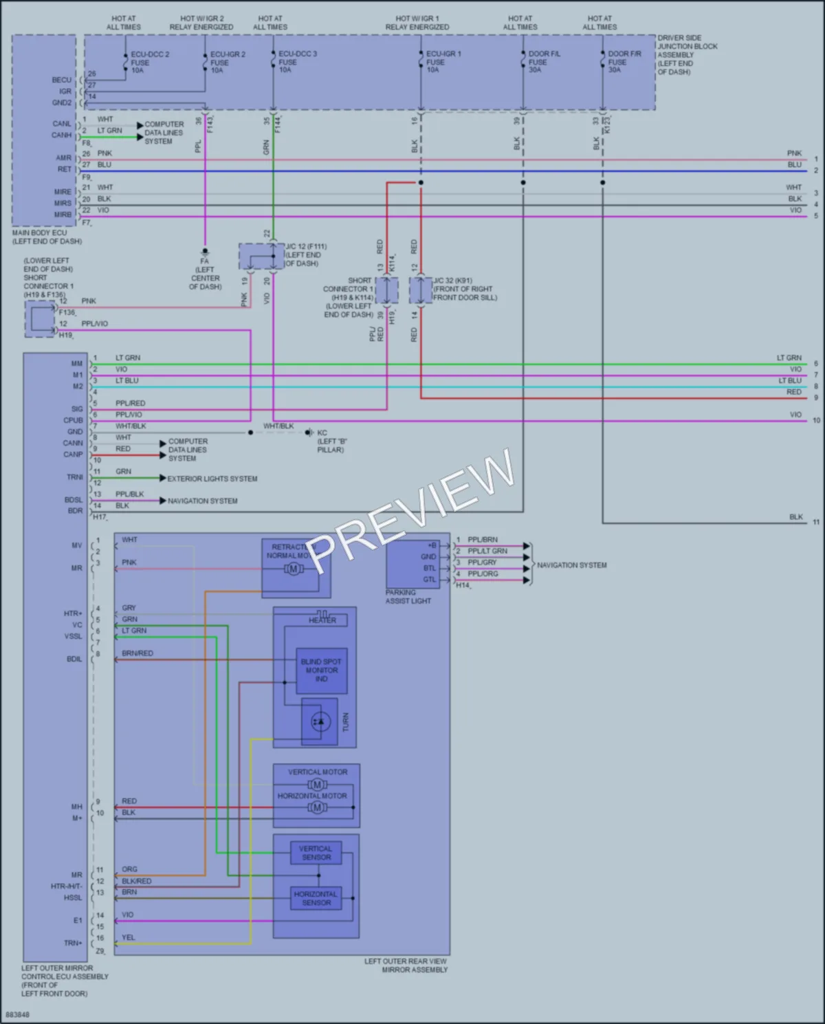 2024 Subaru Solterra Memory Systems wiring diagram preview