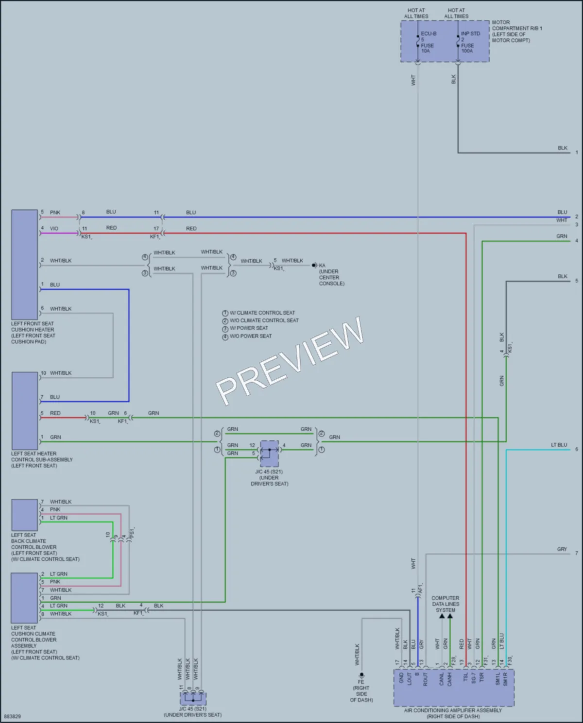 2024 Subaru Solterra Power Seats wiring diagram preview