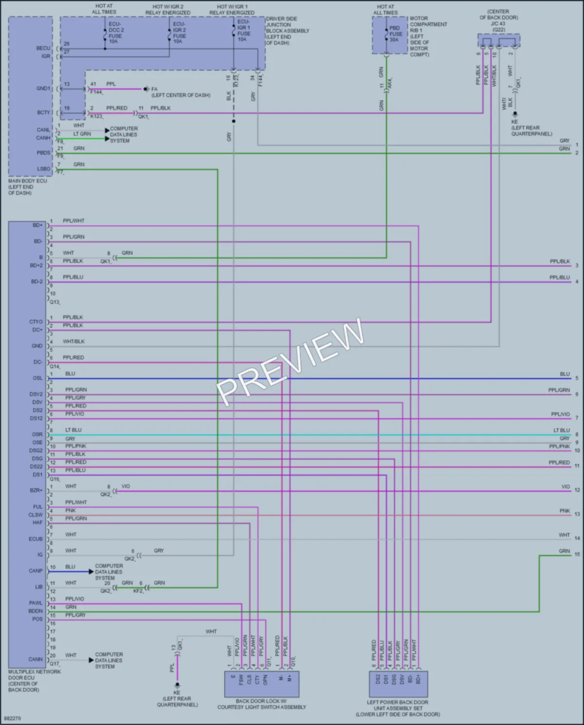 2024 Subaru Solterra Trunk Tailgate Fuel Door wiring diagram preview
