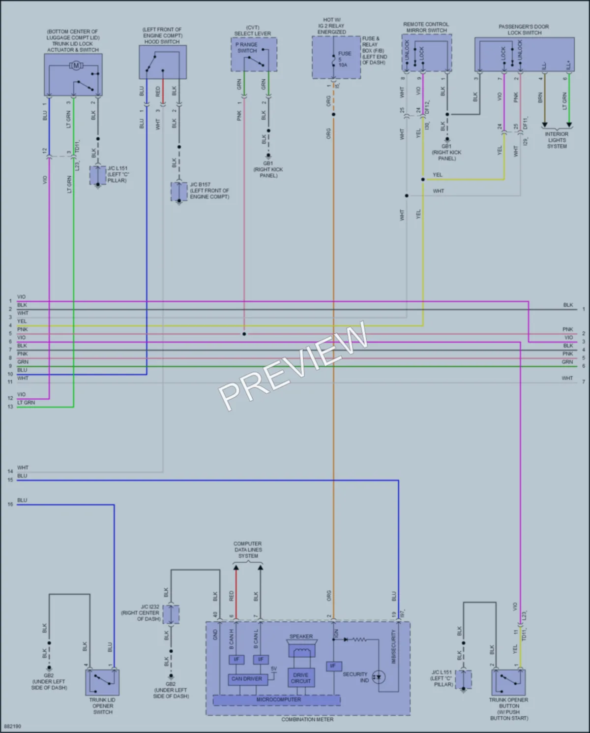 2024 Subaru WRX Anti Theft wiring diagram preview
