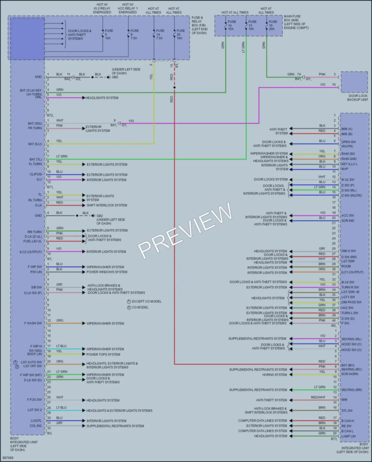 2024 Subaru WRX Body Control Modules wiring diagram preview