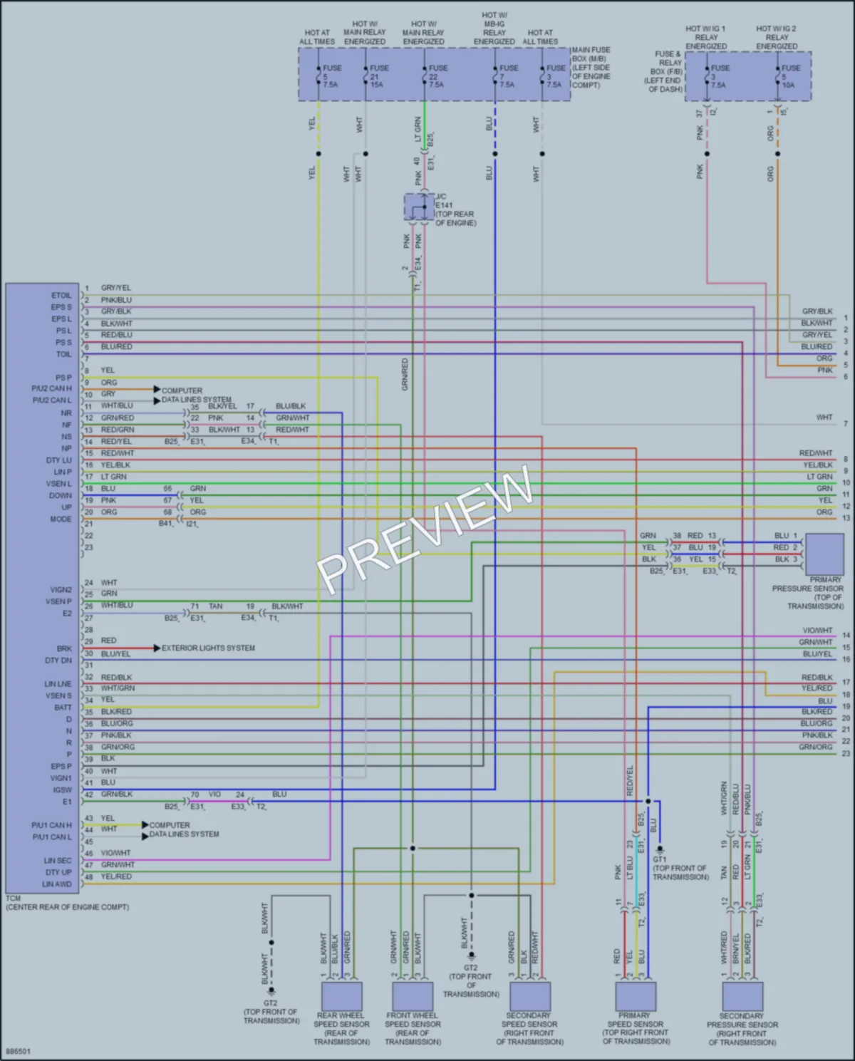 2024 Subaru WRX Transmission wiring diagram preview