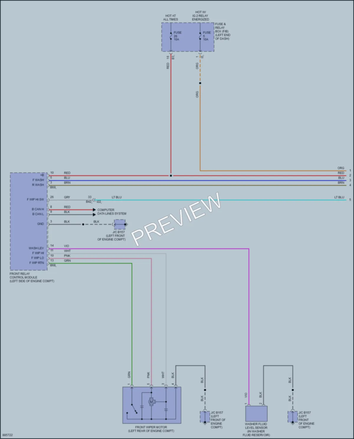 2024 Subaru WRX Wiper Washer wiring diagram preview