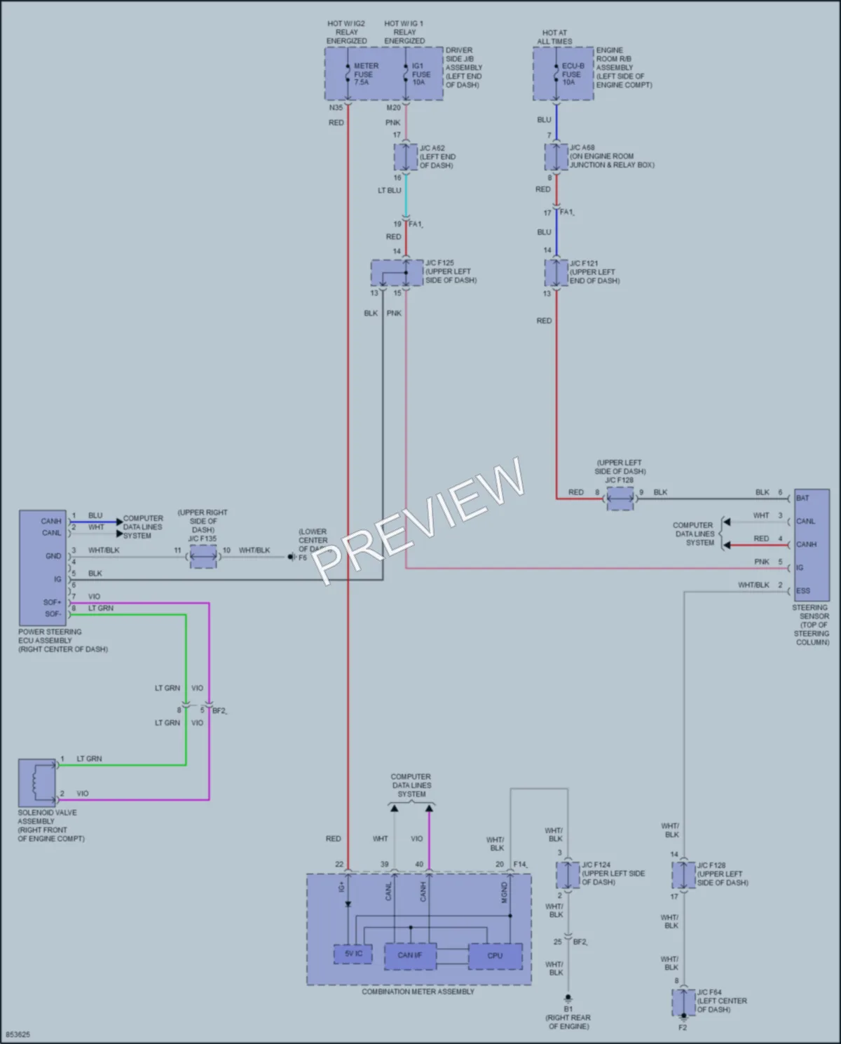 2024 Toyota 4Runner Electronic Power Steering wiring diagram preview