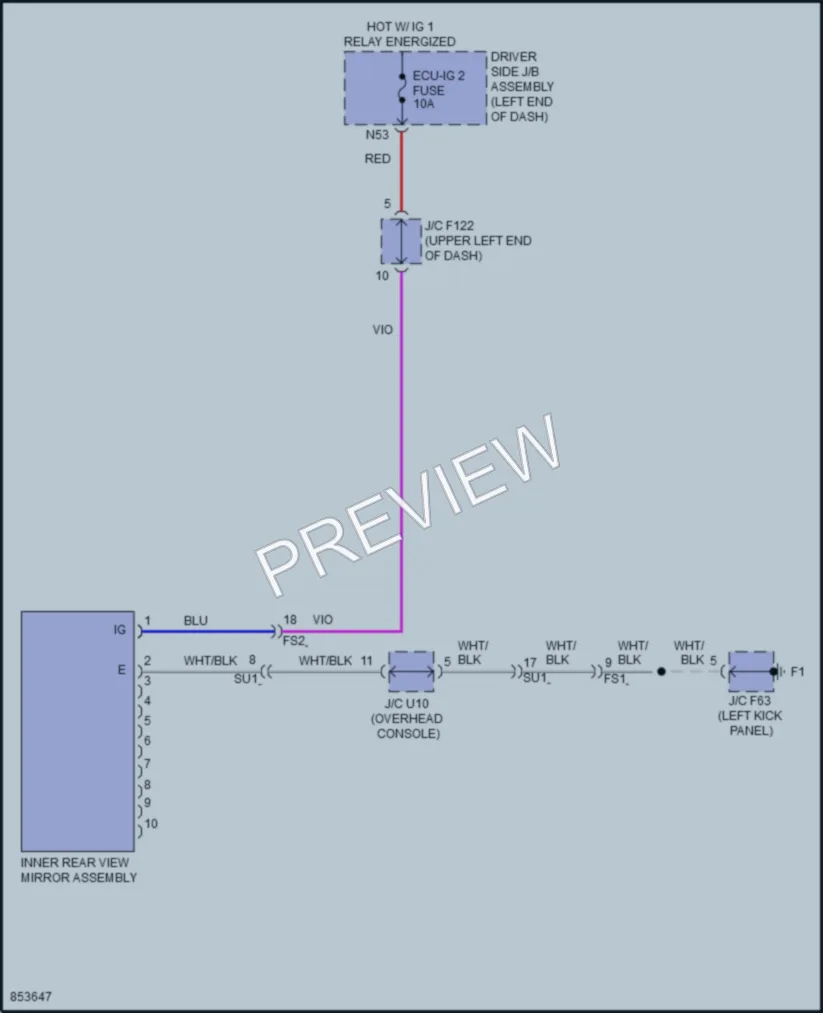 2024 Toyota 4Runner Power Mirrors wiring diagram preview