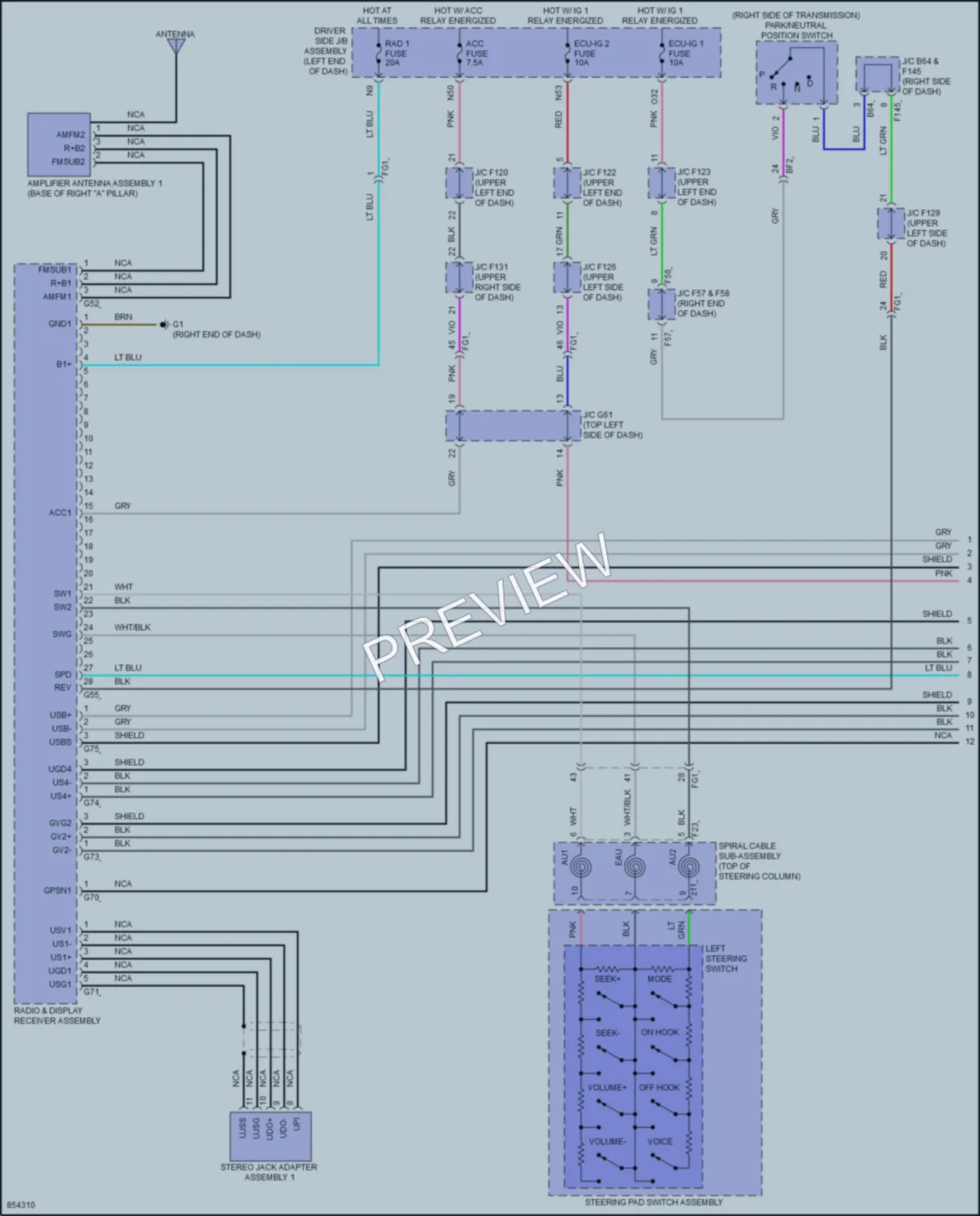 2024 Toyota 4Runner Radio wiring diagram preview