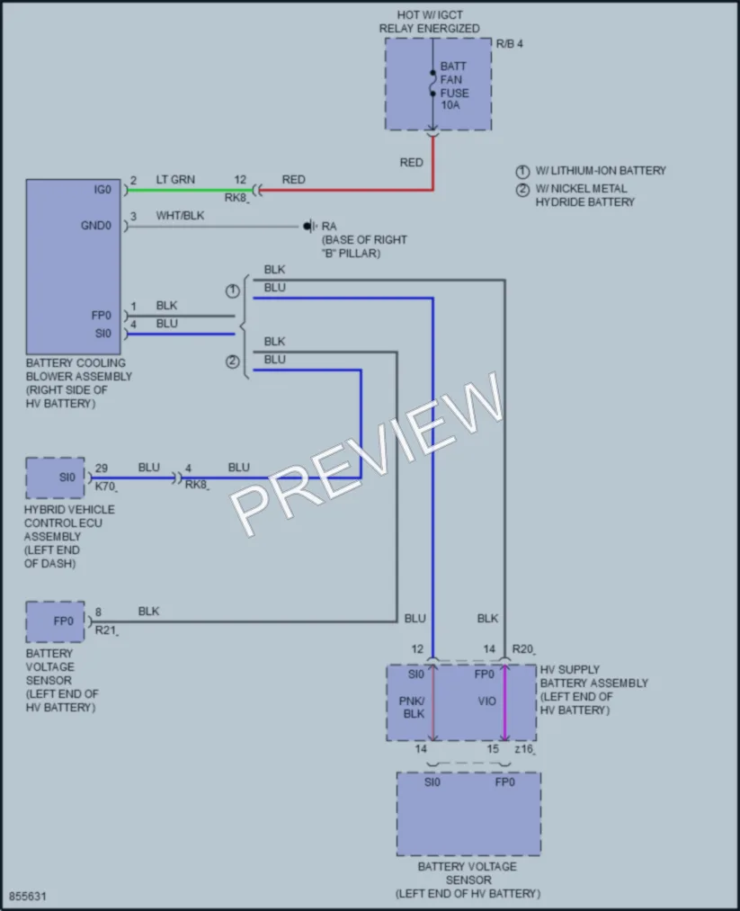 2024 Toyota Camry Cooling Fan wiring diagram preview