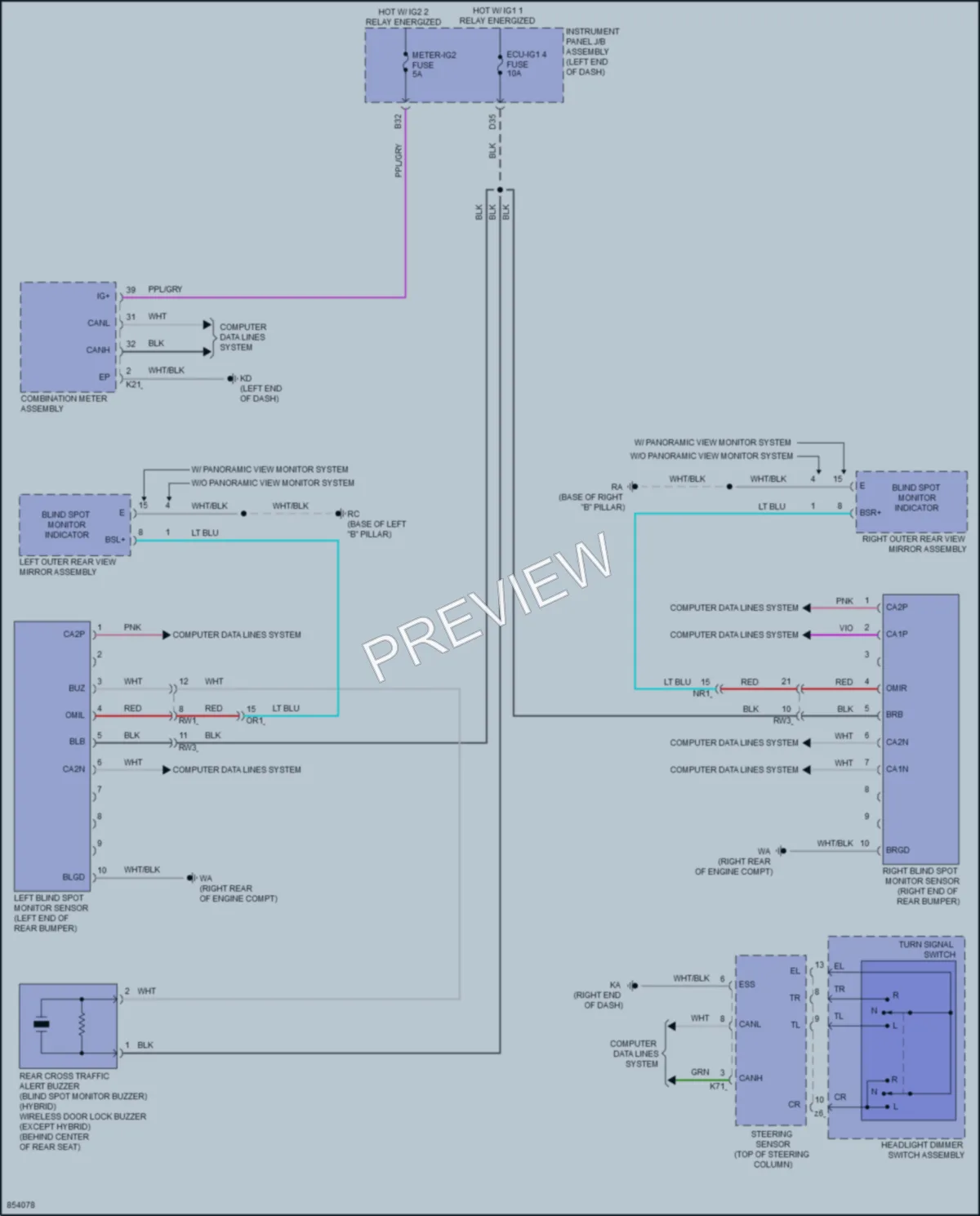 2024 Toyota Camry Navigation wiring diagram preview