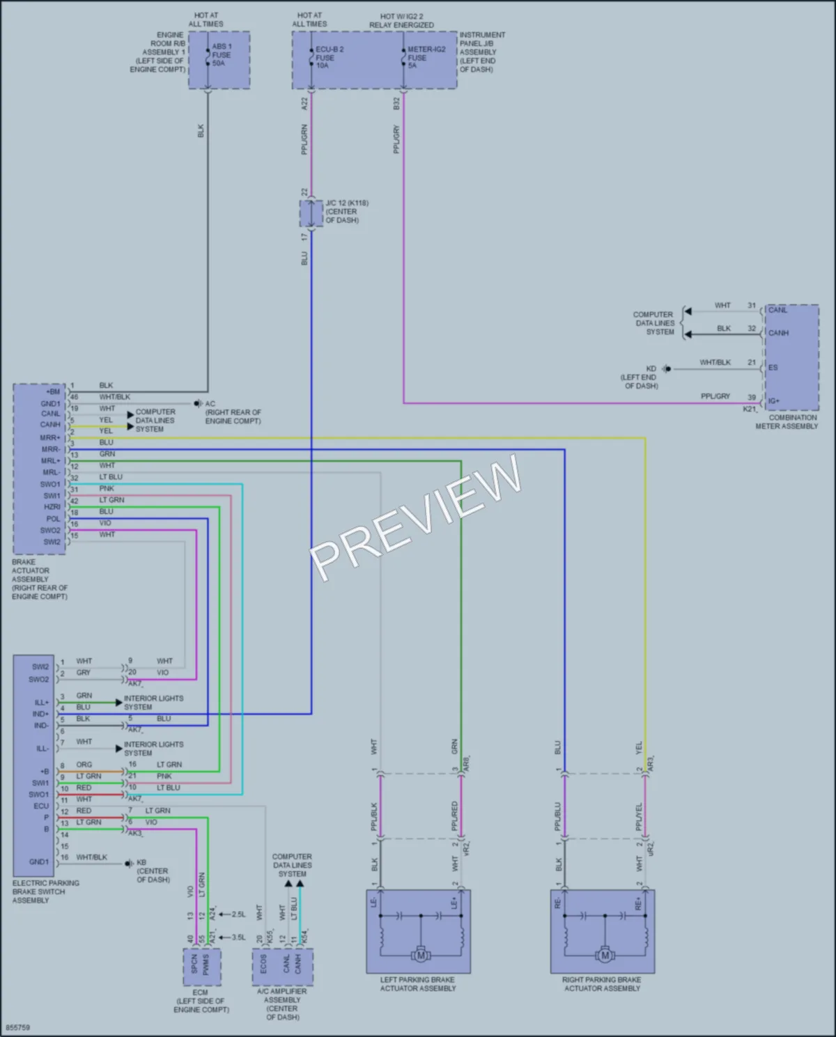 2024 Toyota Camry Shift Interlock wiring diagram preview