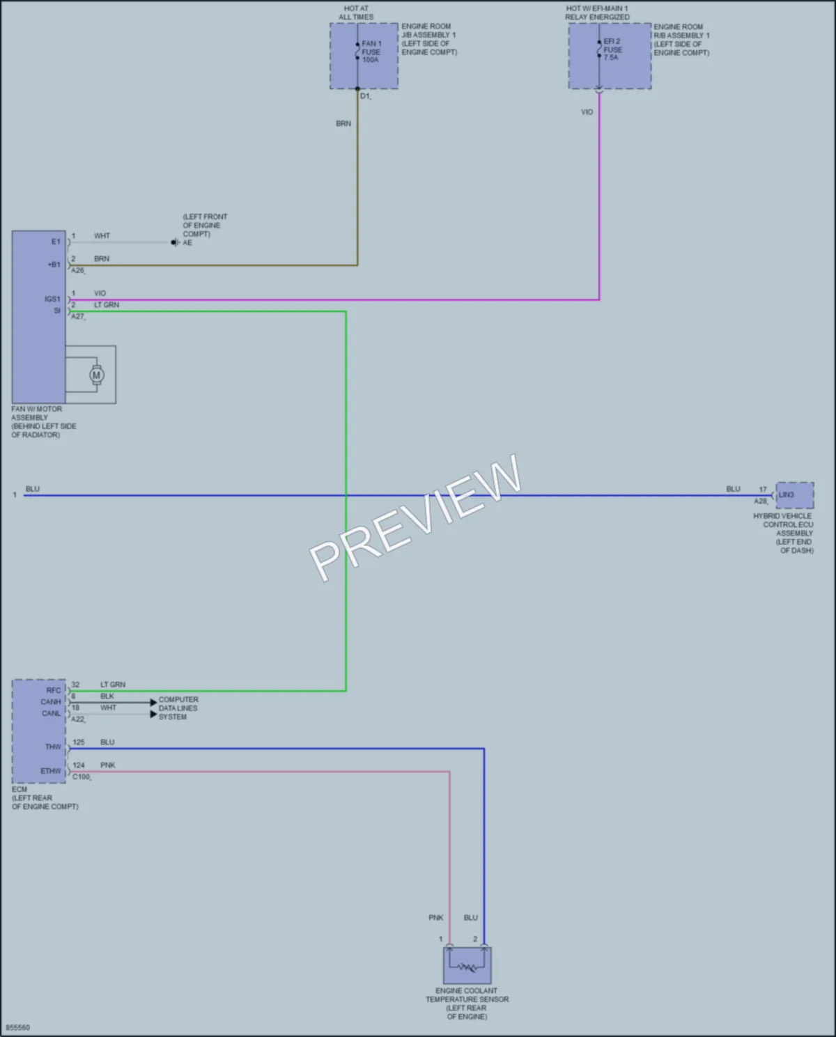 2024 Toyota CamryHybrid Air Conditioning wiring diagram preview
