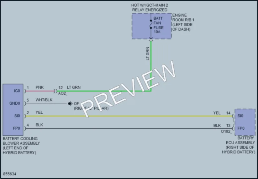 2024 Toyota Corolla Cooling Fan wiring diagram preview
