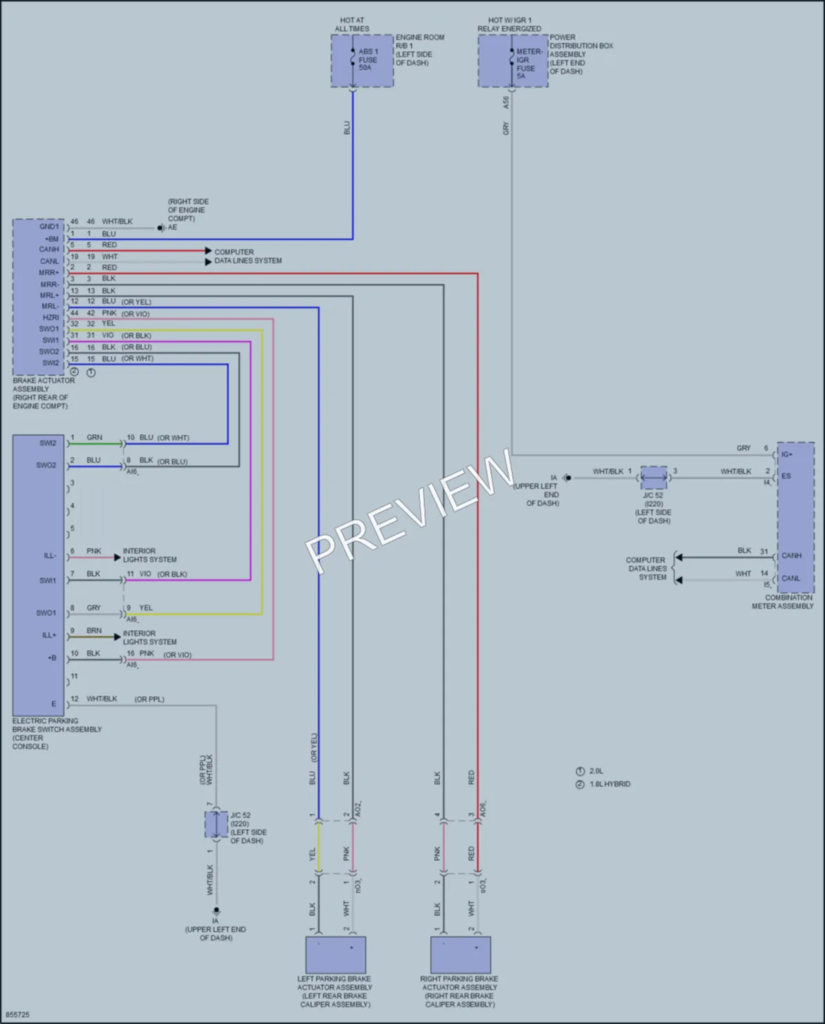 2024 Toyota Corolla Shift Interlock wiring diagram preview