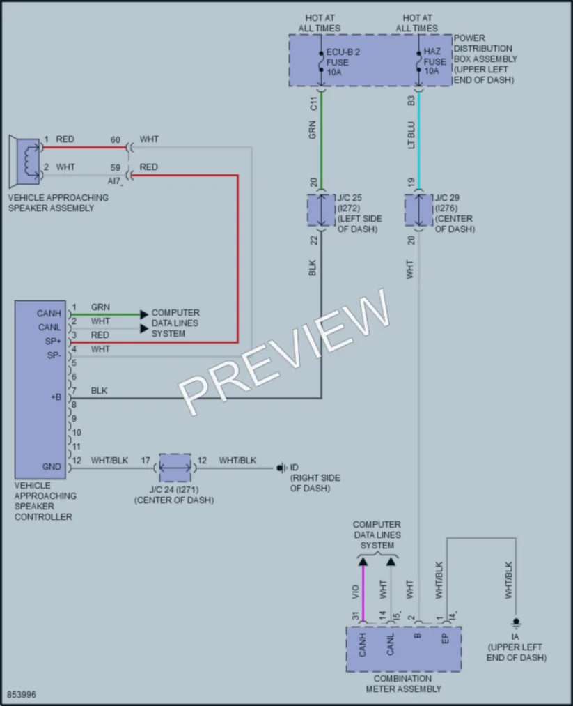 2024 Toyota CorollaCross Active Bodyworks wiring diagram preview