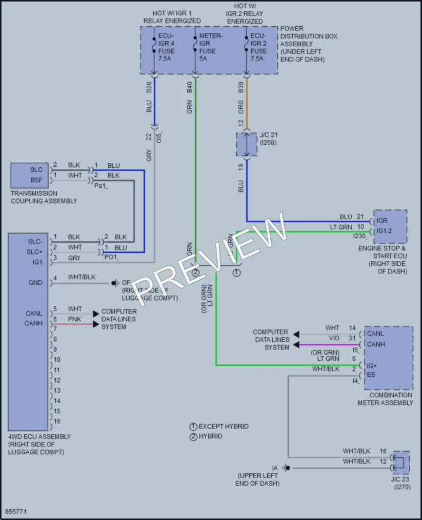 2024 Toyota CorollaCross Transmission wiring diagram preview