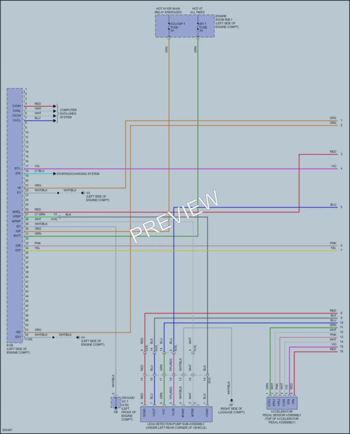 2024 Toyota CorollaCrossHybrid Engine Performance wiring diagram preview