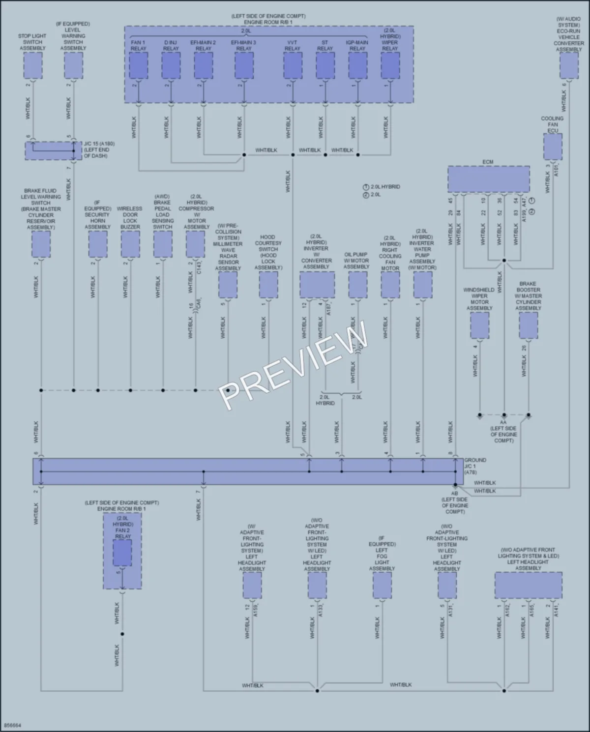 2024 Toyota CorollaCrossHybrid Ground Distribution wiring diagram preview