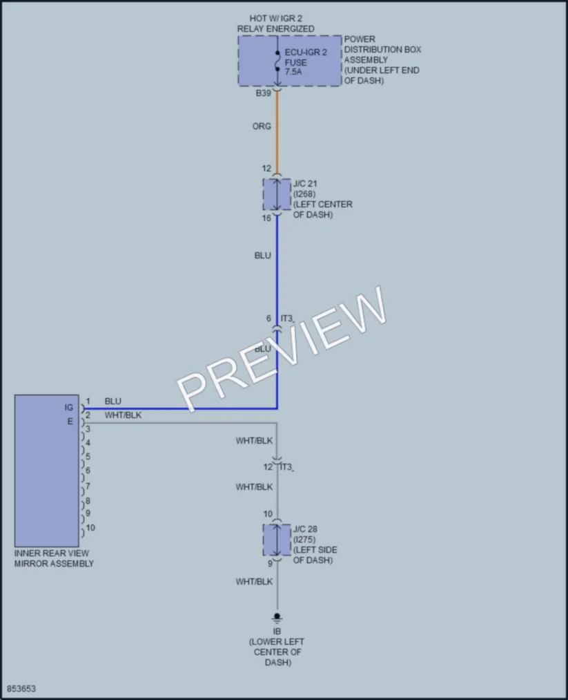 2024 Toyota CorollaCrossHybrid Power Mirrors wiring diagram preview