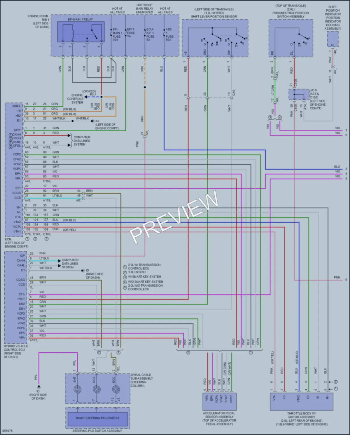 2024 Toyota CorollaHybrid Cruise Control wiring diagram preview