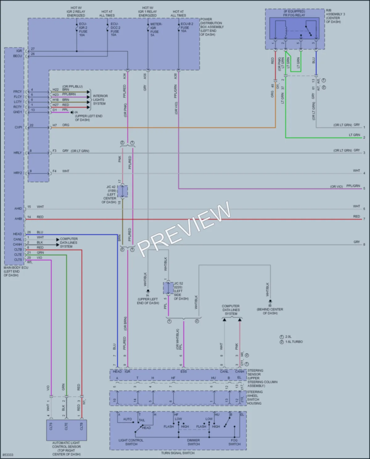 2024 Toyota CorollaHybrid Headlights wiring diagram preview