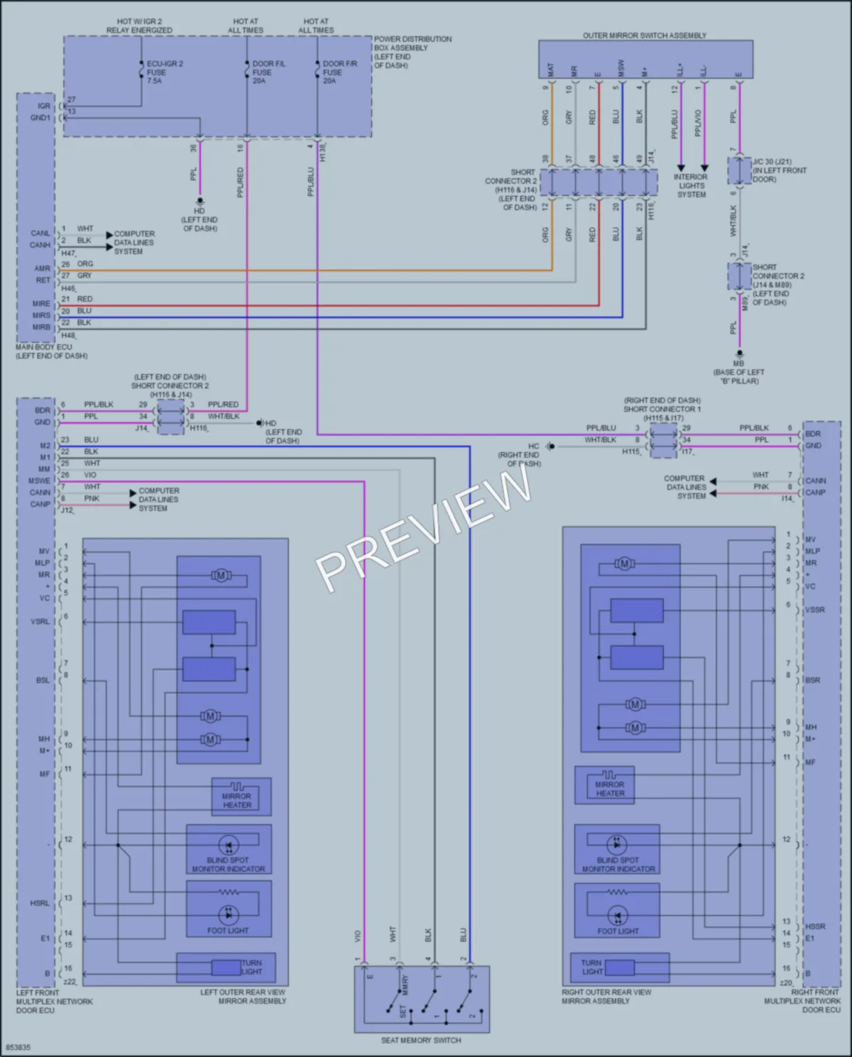 2024 Toyota CrownHybrid Memory Systems wiring diagram preview