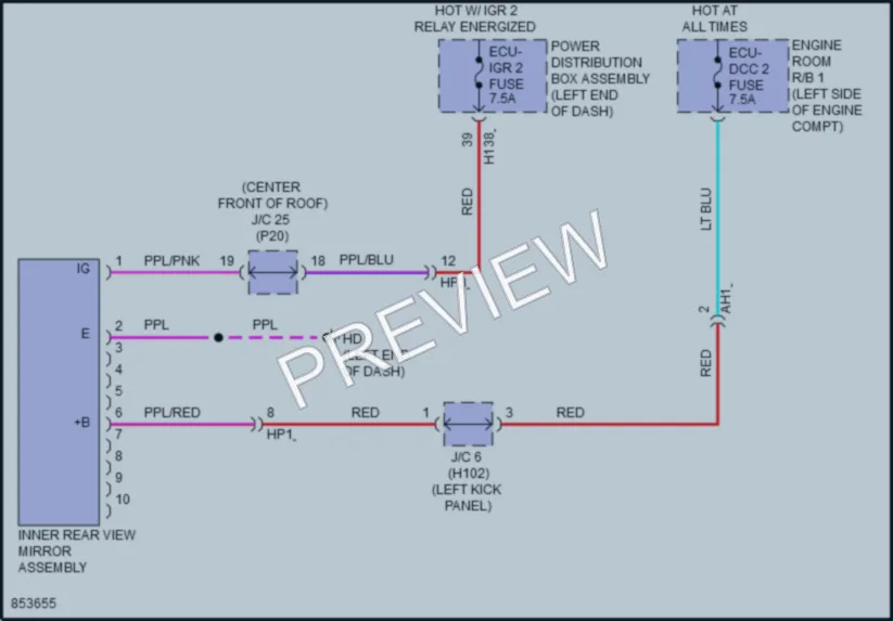 2024 Toyota CrownHybrid Power Mirrors wiring diagram preview