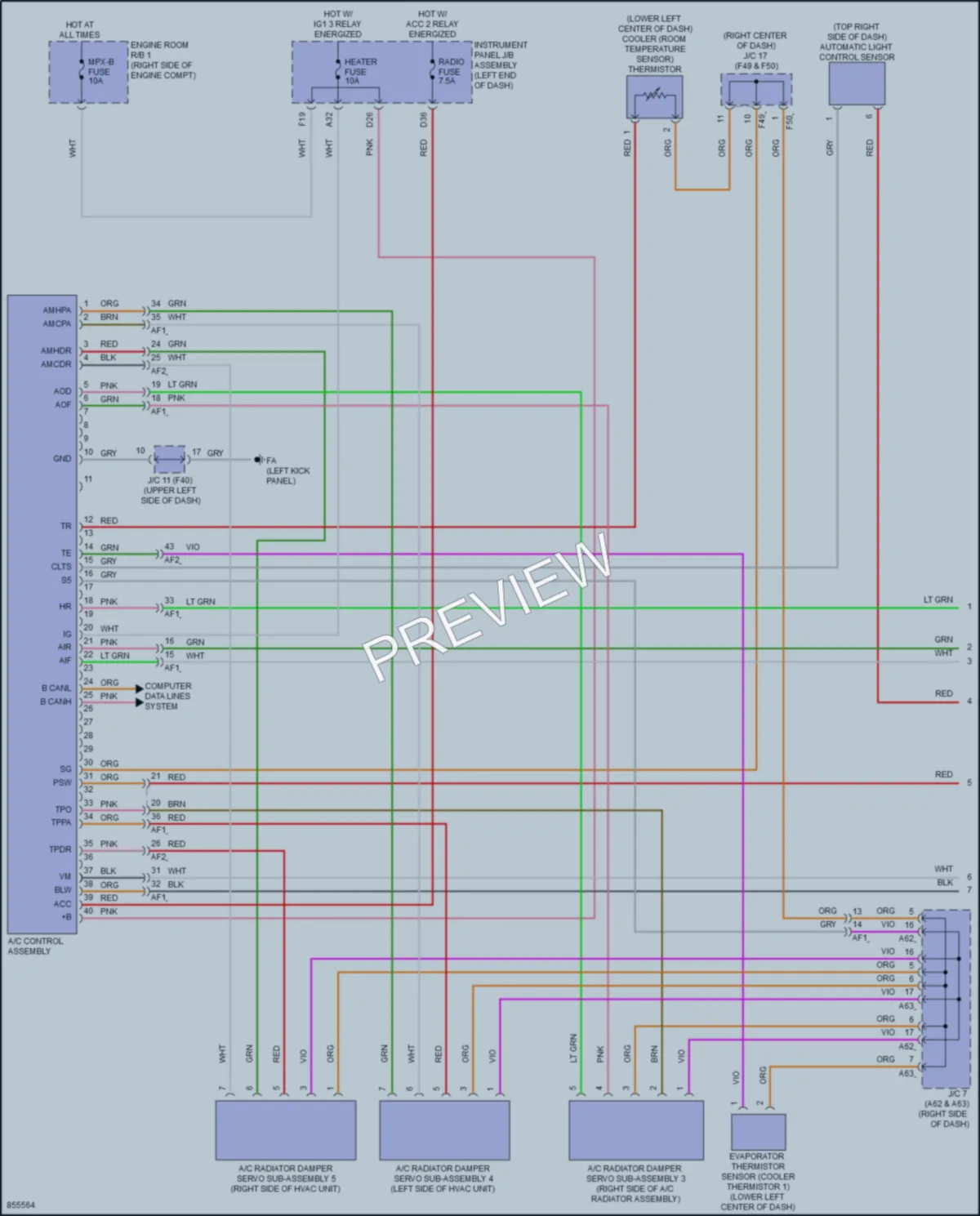 2024 Toyota GR86 Air Conditioning wiring diagram preview