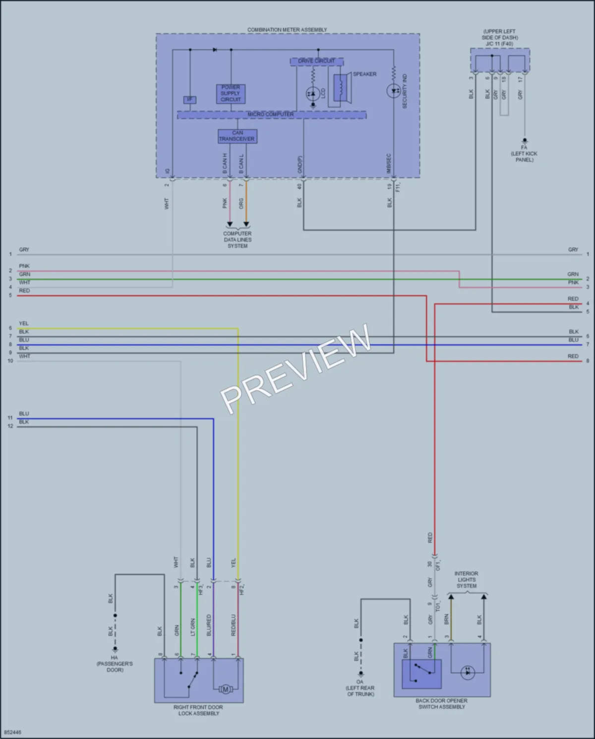 2024 Toyota GR86 Anti Theft wiring diagram preview