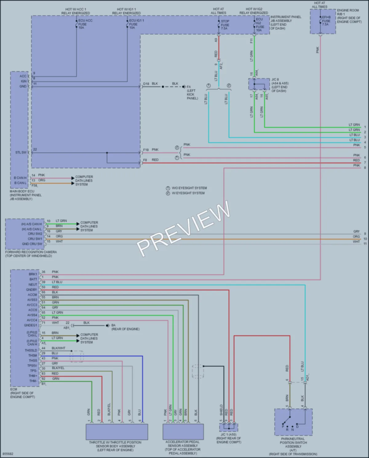 2024 Toyota GR86 Cruise Control wiring diagram preview